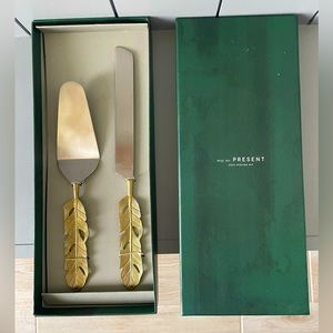 Anthropologie Cake Serving Set